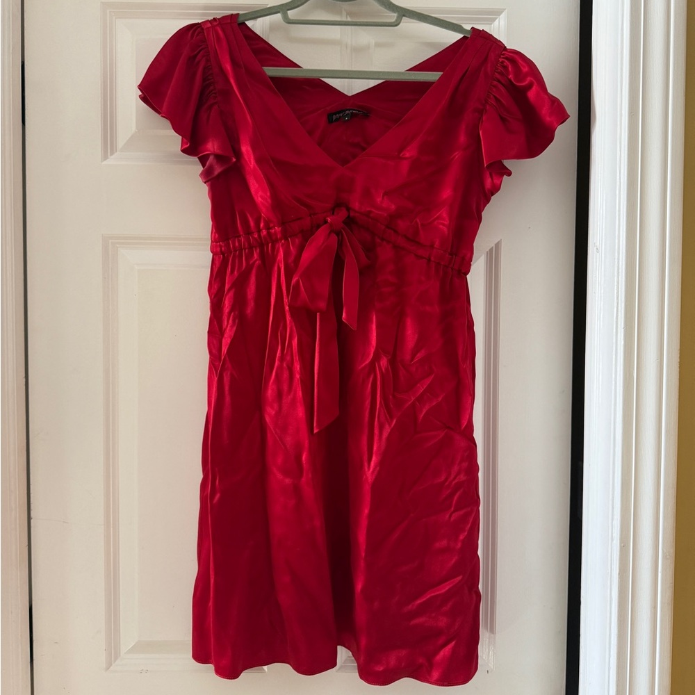 Betsey Johnson red silk dress (size 6)
